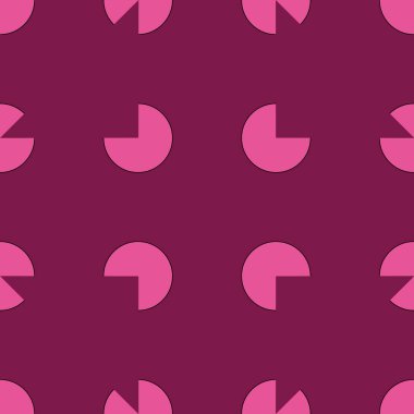 Negatif uzay desenli üçgenli pembe geometrik polka noktalar