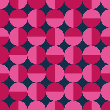 Pembe ve donanma geometrik yarım daire desenli iz arkaplanı