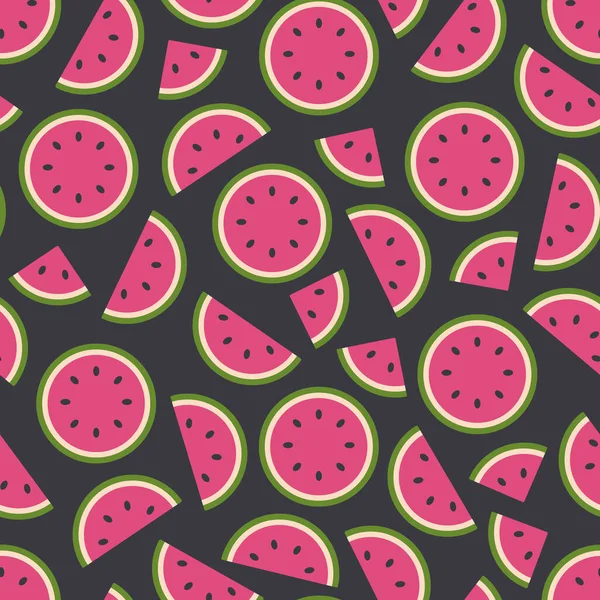 Rosa geometrische Wassermelonen Muster drucken Hintergrund — Stockvektor