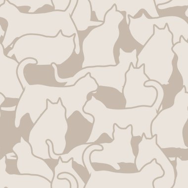 Bej kedi kalabalığı arka plan izi