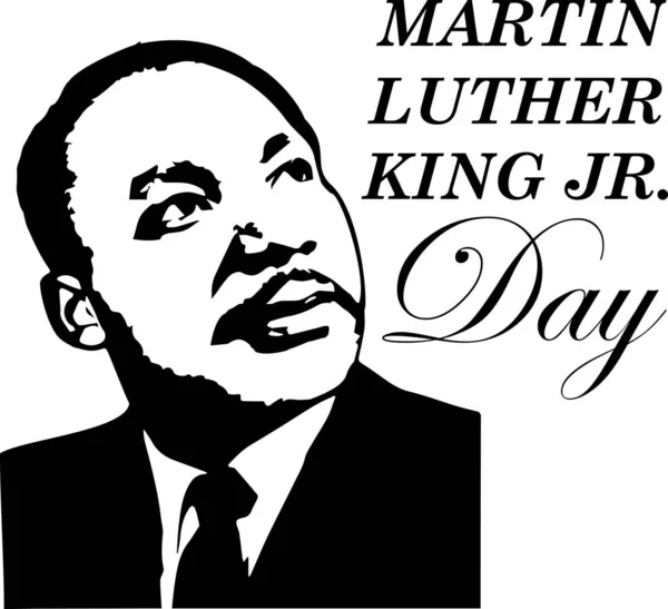 Informații Vectoriale Felicitări Până Ziua Memoriei Lui Martin Luther King — Vector de stoc