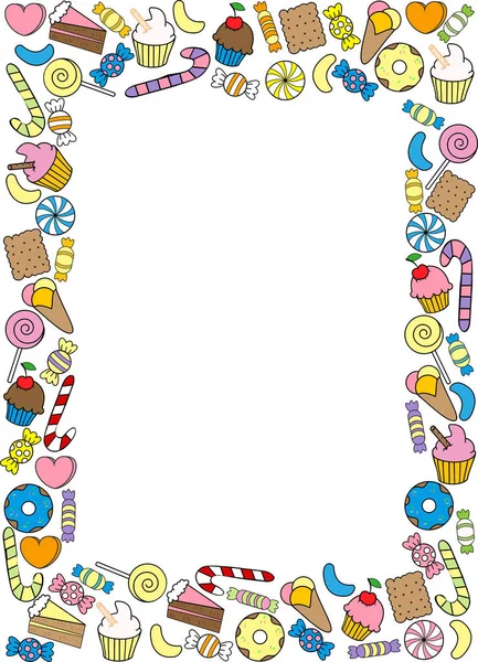  Fotoğrafların kaydedilmesi ve reklam broşürleri için şekerlemelerin vektör çerçevesi 