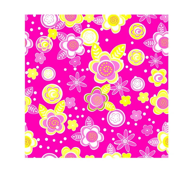 Vektor Hintergrundmuster Muster Abstrakte Farbige Blumen Hellen Farben Geeignet Für — Stockvektor