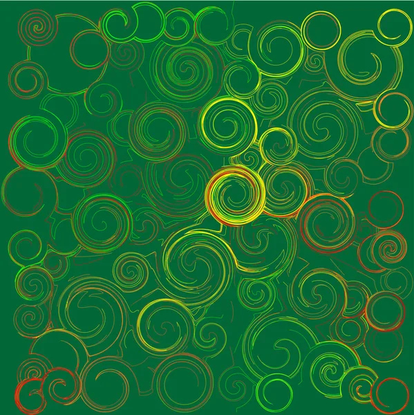 Vektorhintergrund Mit Mustern Mit Wirbeln Und Spiralen Abstrakte Muster Leuchtenden — Stockvektor
