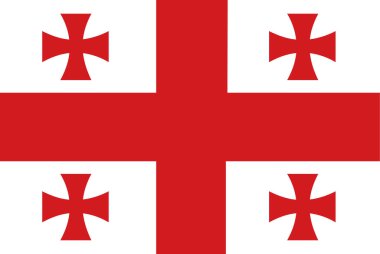   Ülkenin ve halkının sembolü olan Gürcistan bayrağının resmi 