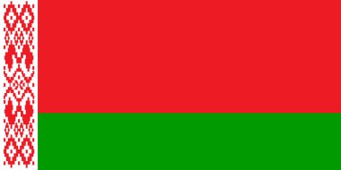 Belarus bayrağının resmi, ülkenin ve halkının bir sembolü. 