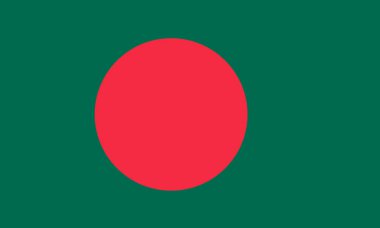  Ülkenin ve halkının bir sembolü olan Bangladeş bayrağının resmi 
