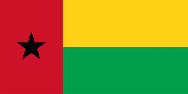 Imagen Bandera Guinea Bissau Símbolo Del País Gente — Vector de stock