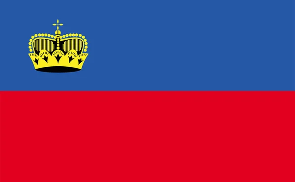 Obrázek Vlajky Lichtenštejnska Symbol Země Jejího Lidu — Stockový vektor