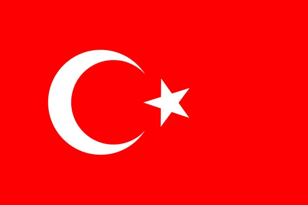 Török Zászló Képe Ország Népe Szimbóluma — Stock Vector