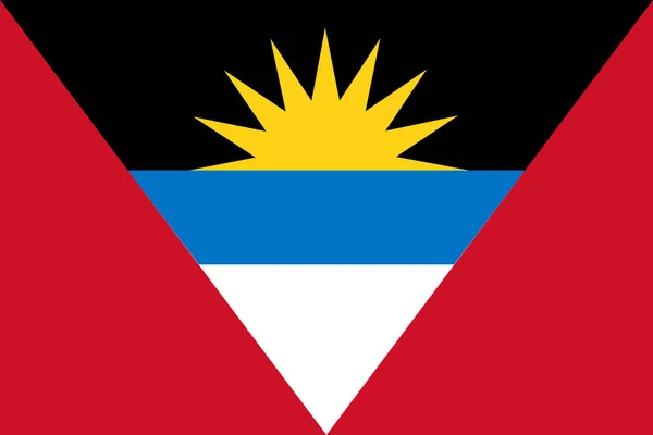 Afbeelding Van Vlag Van Antigua Barbuda Symbool Van Het Land — Stockvector