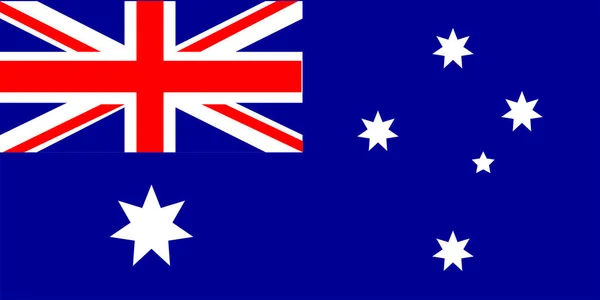 Bild Australiens Flagga Symbol För Landet Och Dess Folk — Stock vektor