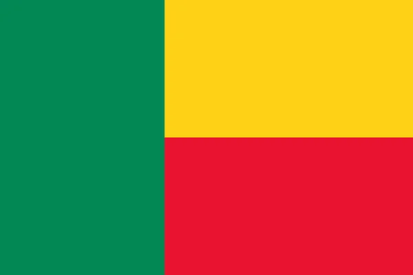 Afbeelding Van Vlag Van Benin Symbool Van Het Land Zijn — Stockvector