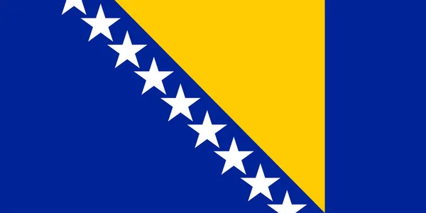 Bosna Hersek Bayrağı Ülkenin Halkının Bir Simgesi — Stok Vektör