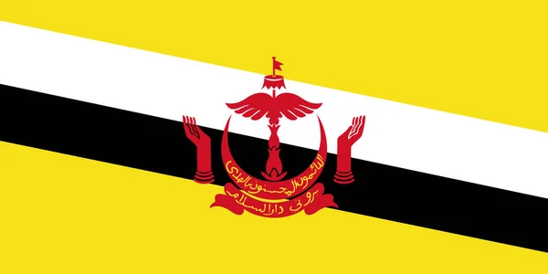 Imagem Bandeira Brunei Símbolo País Seu Povo —  Vetores de Stock
