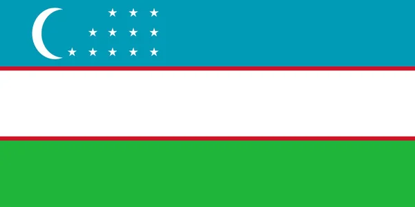 Imagen Bandera Uzbekistán Símbolo Del País Pueblo — Archivo Imágenes Vectoriales