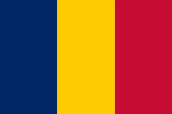 Ülkenin Halkının Sembolü Olan Çad Bayrağının Resmi — Stok Vektör