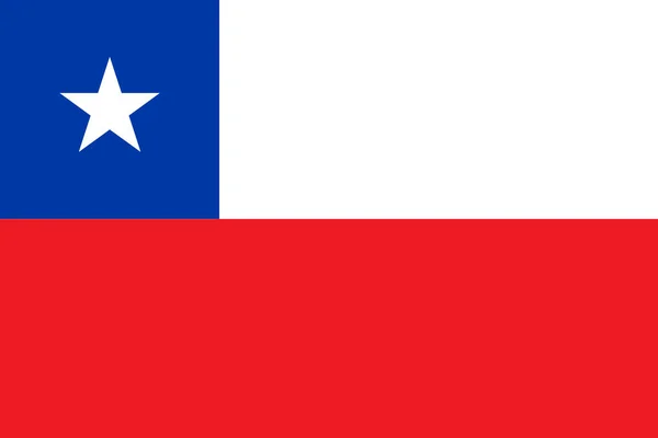 Imagen Bandera Chile Símbolo Del País Pueblo — Vector de stock