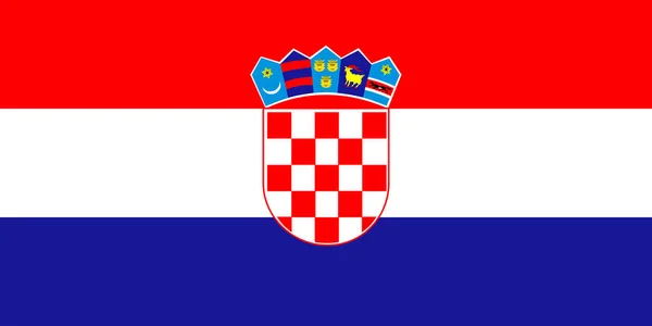 Εικόνα Της Σημαίας Της Κροατίας Σύμβολο Της Χώρας Και Του — Διανυσματικό Αρχείο