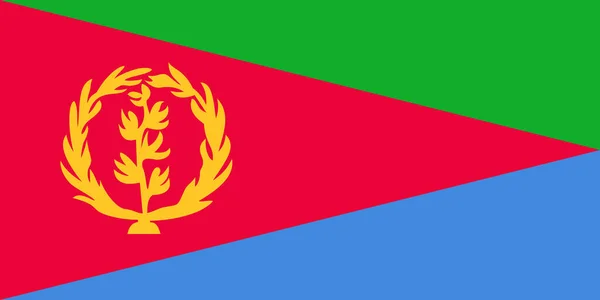 Obrázek Vlajky Eritrey Symbolu Země Jejího Lidu — Stockový vektor
