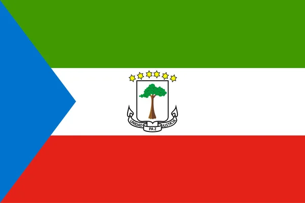 Imagen Bandera Guinea Ecuatorial Símbolo Del País Gente — Vector de stock