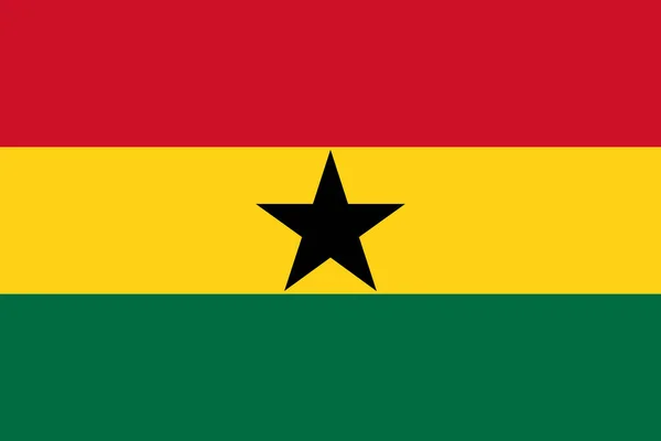Imagen Bandera Ghana Símbolo Del País Pueblo — Vector de stock