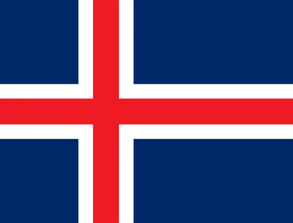  İzlanda bayrağının resmi, ülkenin ve halkının bir sembolü. 