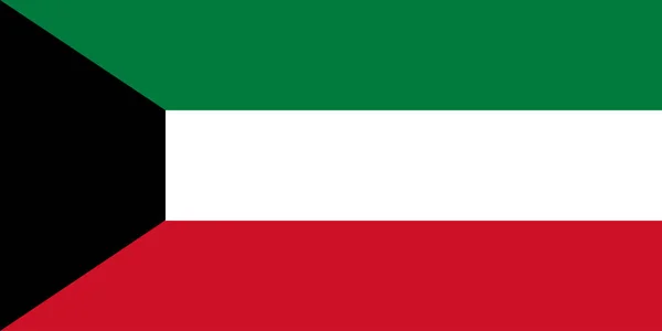 Kuveyt Bayrağının Resmi Ülkenin Halkının Sembolü — Stok Vektör