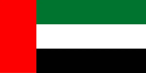 Ülkenin Halkının Bir Sembolü Olan Birleşik Arap Emirlikleri Bayrağının Resmi — Stok Vektör
