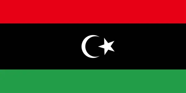 Libia Bayrağının Resmi Ülkenin Halkının Bir Sembolü — Stok Vektör