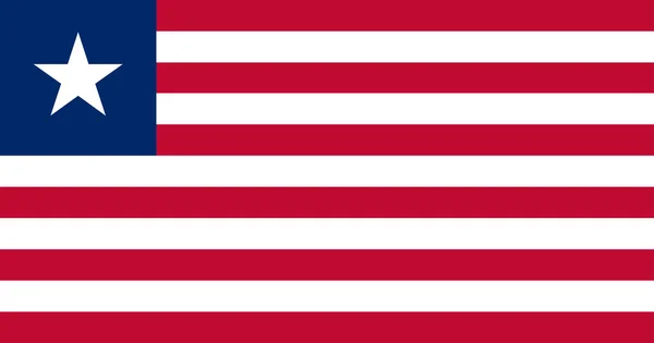 Afbeelding Van Vlag Van Liberia Symbool Van Het Land Zijn — Stockvector