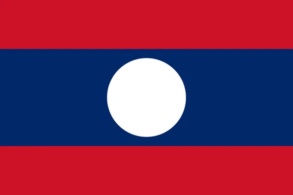Imagen Bandera Laos Símbolo Del País Gente — Archivo Imágenes Vectoriales