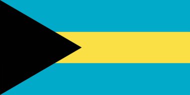  Bahamalar bayrağının resmi, ülkenin ve halkının bir sembolü. 