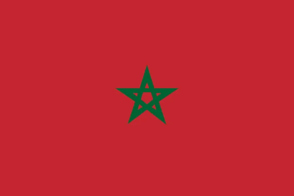 Marokkói Zászló Képe Ország Népe Szimbóluma — Stock Vector
