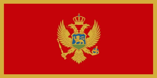 モンテネグロの旗 国とその国民のシンボルのイメージ — ストックベクタ