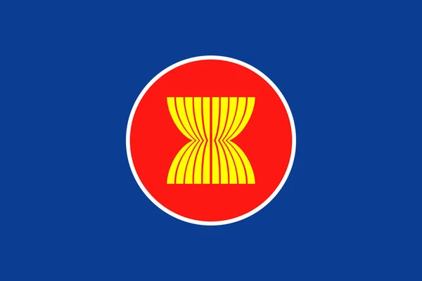 Bendera Perhimpunan Asia Tenggara Bendera Internasional Dan Bendera Organisasi - Stok Vektor