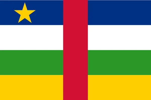 Imagen Bandera República Centroafricana Símbolo Del País Pueblo — Archivo Imágenes Vectoriales