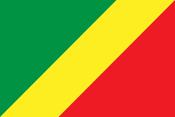Obrázek Vlajky Konžské Republiky Symbolu Země Jejího Lidu — Stockový vektor