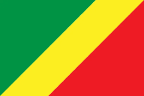 Afbeelding Van Vlag Van Republiek Congo Symbool Van Het Land — Stockvector