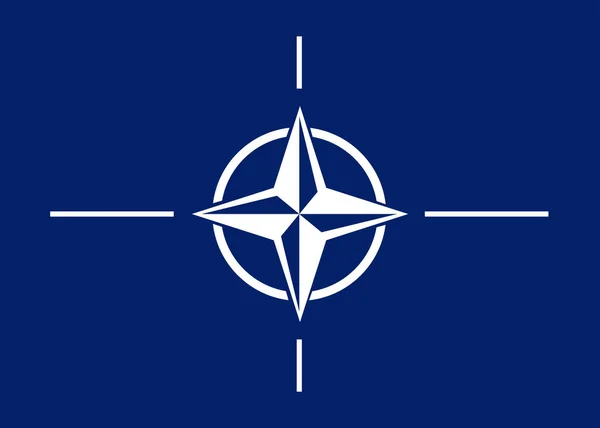 Vlag Van Noord Atlantische Verdragsorganisatie Internationale Vlaggen Vlaggen Van Organisaties Rechtenvrije Stockillustraties