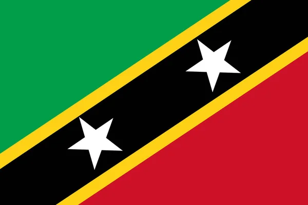 Image Drapeau Saint Kitts Nevi Symbole Pays Son Peuple — Image vectorielle