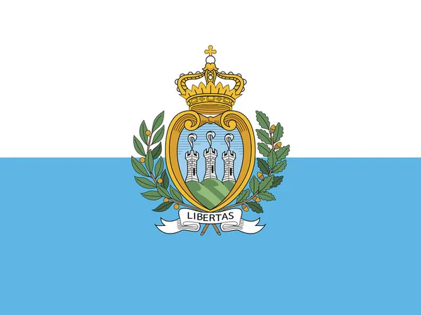 Immagine Della Bandiera San Marino Simbolo Del Paese Del Suo — Vettoriale Stock