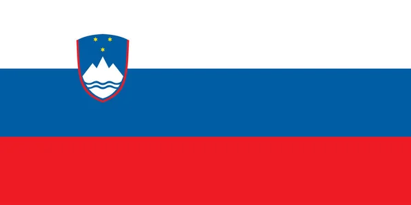 Imagen Bandera Eslovenia Símbolo Del País Pueblo — Vector de stock