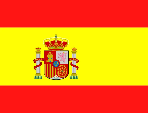 Образ Флага Испании Символа Страны Народа — стоковый вектор