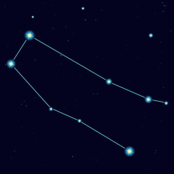 Gemini takımyıldızlı vektör yıldızlı gökyüzü