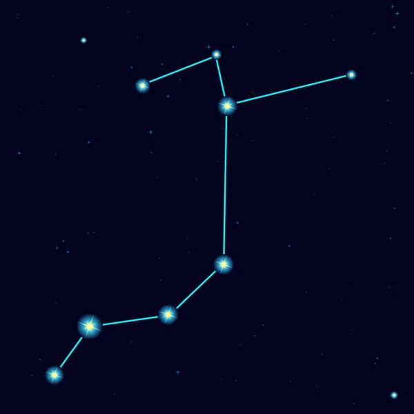 Vector Cielo Estrellado Con Constelación Saggitarius — Vector de stock