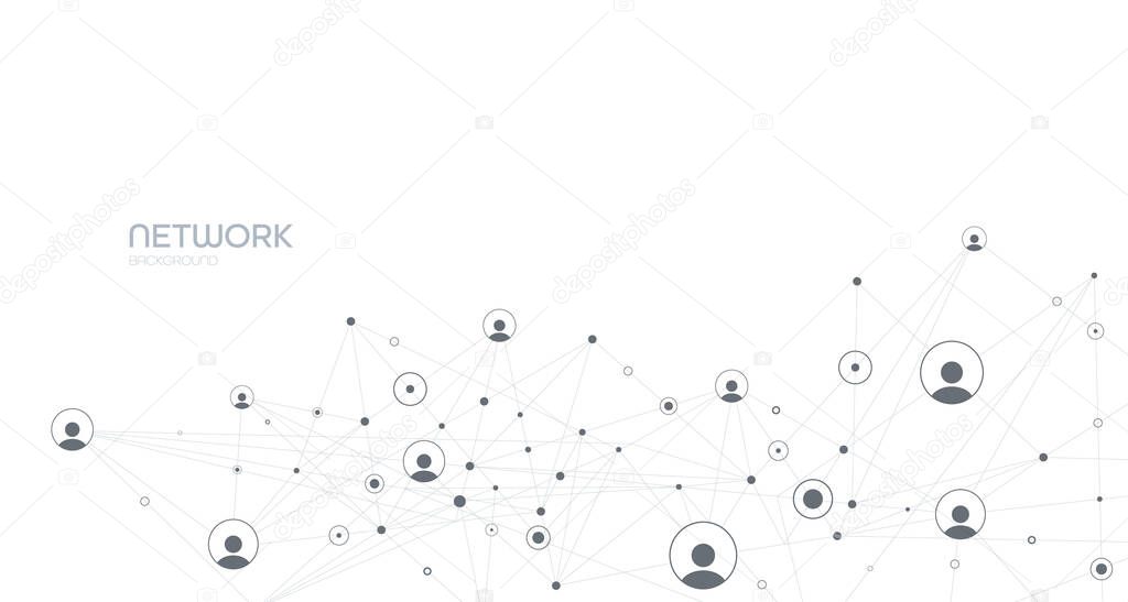 Network connection vector background. 