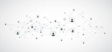 Ağ bağlantısı vektör arkaplanı. 