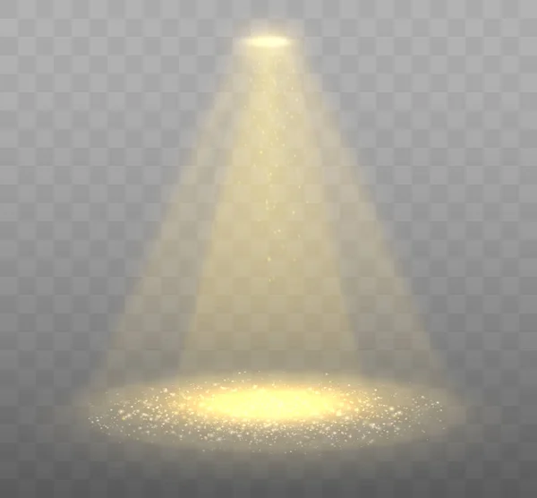 Zlatý reflektor izolován — Stockový vektor