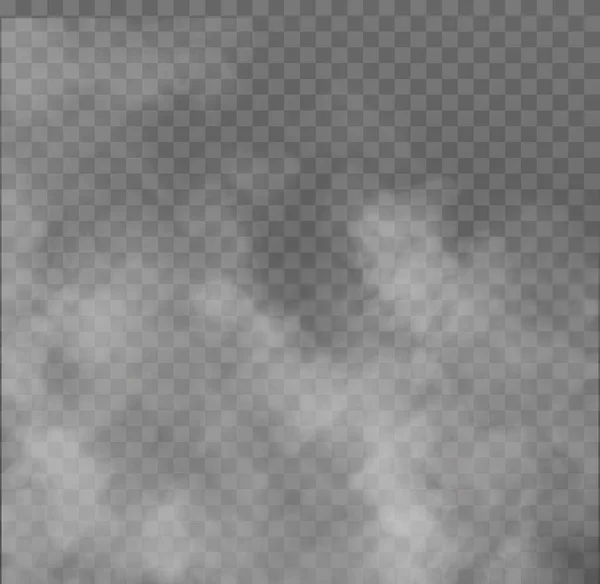 Nebel oder Rauch, weiße Wolken — Stockvektor